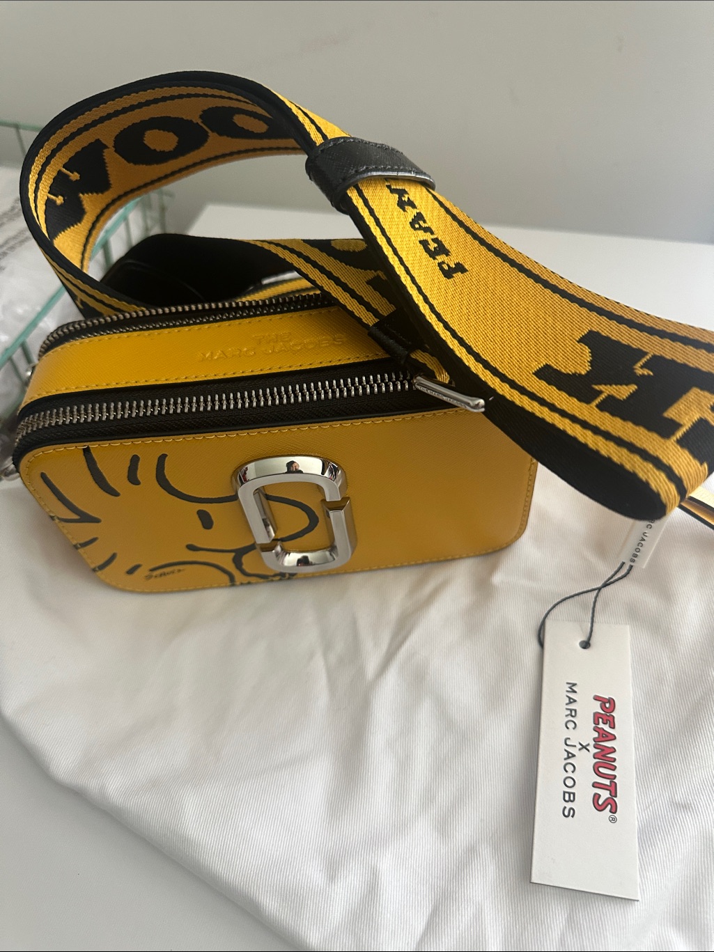 New Marc Jacobs Yellow And Black Snapshot Crossbody Camera Bag